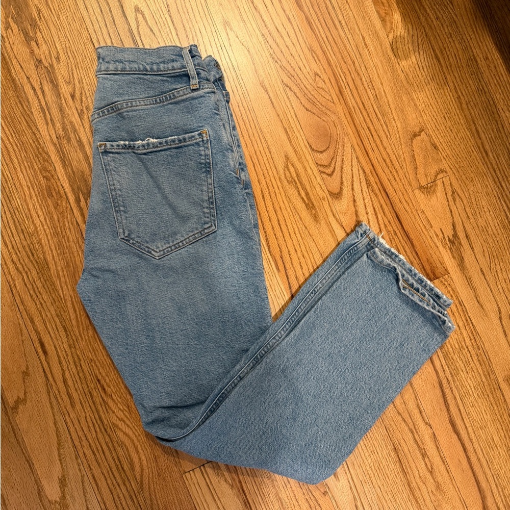 Agolde Riley Light Blue Denim Jeans